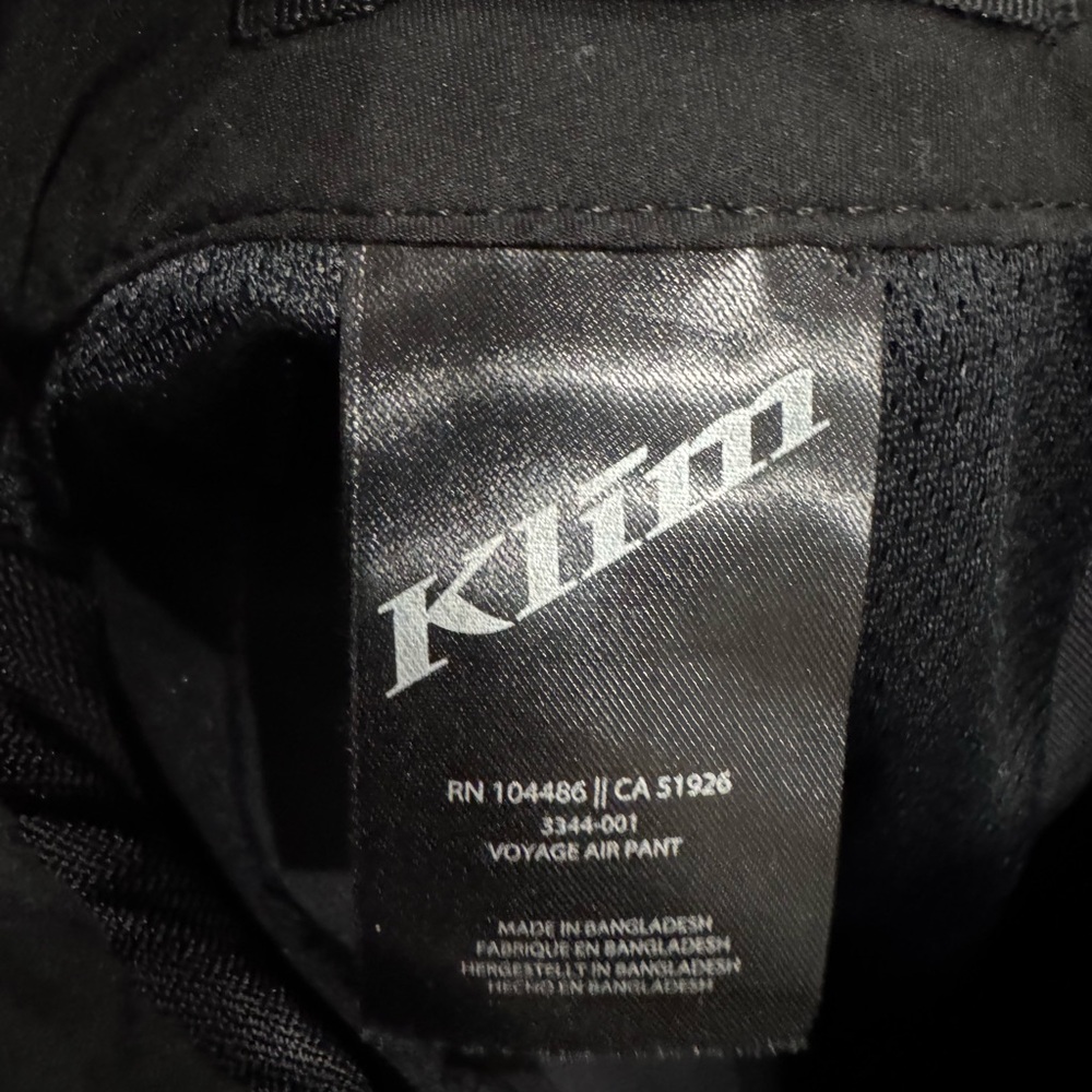 Klim Voyage Air Black Motorcycle Pants - Picture 3 of 6